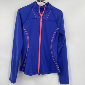 The North Face Blue Orange Short Sleeve Full-Zip Activewear Jacket Small